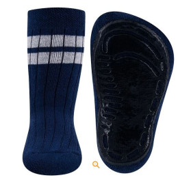 Ewers antislipsokken blauw met lichte streep