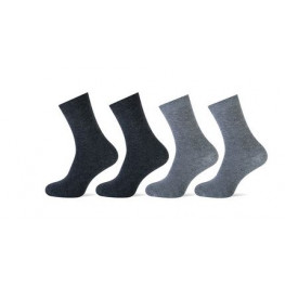 Katoenen sokken zonder voelbare teennaad 4 pak grijs