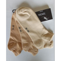 Dames/heren katoenen sneakersokjes 3 pak beige  nu aanbieding 2 pakjes voor € 10,00
