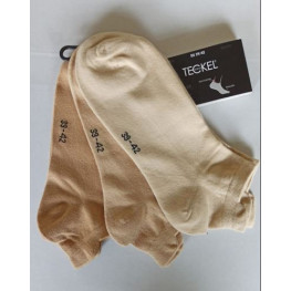 Dames/heren katoenen sneakersokjes 3 pak beige  nu aanbieding 2 pakjes voor € 10,00
