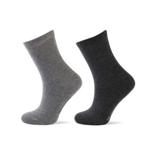 Effen sokken 2 - pack 2 kleuren grijs