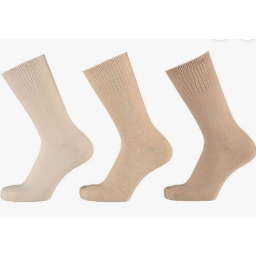 Katoenen sok anti press in beige en wit