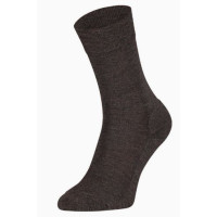 Merino wollen sokken s 13 met badstof voet kleur Chestnut
