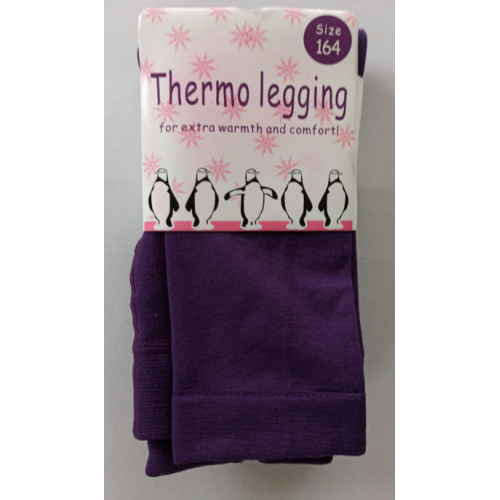 Kinder thermo legging paars.