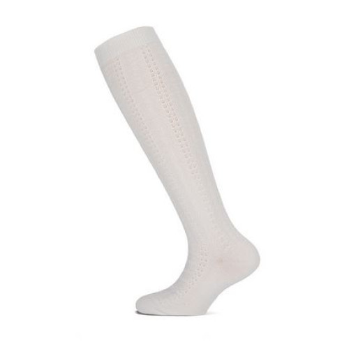 Yellow Moon Girls kniekous Ajour wit